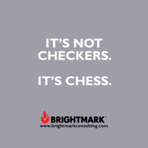 It's not checkers. It's chess.